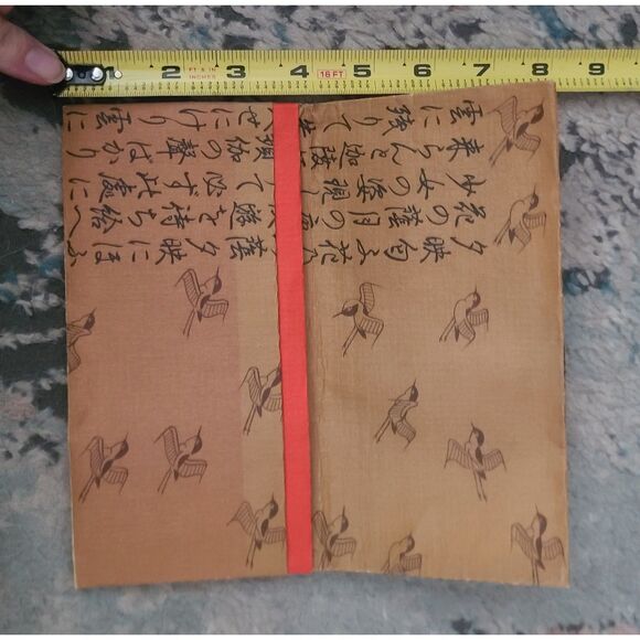 A Girl Beauty Playing the Koto Zither Vintage‎ Japanese Wagami Rice Paper Wallet - Picture 5 of 5